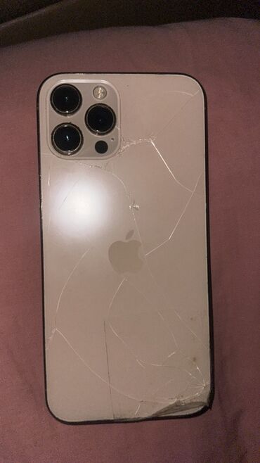 Физика: IPhone 12 Pro Max, White Titanium, Битый