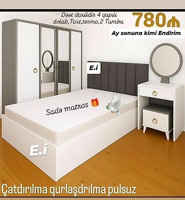 İkinəfərlik çarpayı, Dolab, Termo, 2 tumba, Yeni
