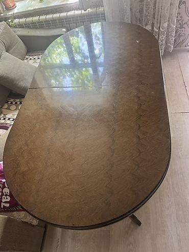 optimal metbex mebelleri: Açılıb‑bağlanan yemək/qarşılama masası - Material: bərk ağac gövdə — 4