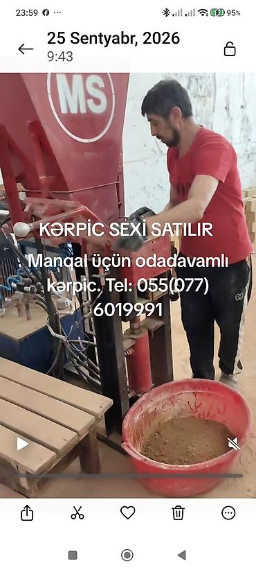 Tikinti daşları: Məhsul: KƏRPİC DƏZGAHI Manqal üçün odadavamlı kərpic və istehsal — 3