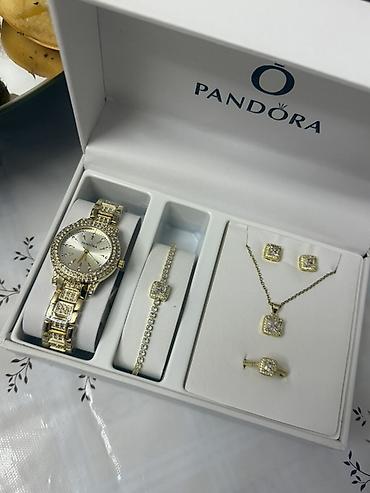пандора часы: Набор украшений Pandora в подарочной коробке. Состав комплекта: - — 3