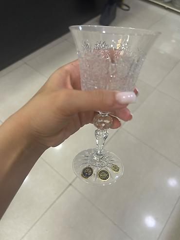 Qədəhlər, rəng - Ağ, Xrustal, 6 ədədli dəst, 200 ml, Çexiya