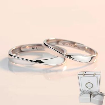 серебряные серьги и кольцо: Парные кольца😍 Серебро 925 Универсальный размер Самовывоз: 1500 сом