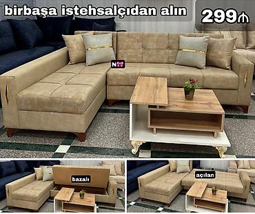 ucuz kunc divan: Künc divan, Qonaq otağı üçün, Parça, Bazalı, Açılan, Kitab — 1