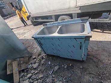 Restoran, kafe avadanlığı: Paslanmayan poladdan iki gözlü peşəkar mətbəx moydadır - Material — 9