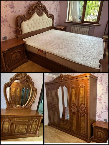 Divan və masa dəstləri: 2 təknəfərlik çarpayı, Dolab, Termo, 2 tumba, Malayziya, İşlənmiş