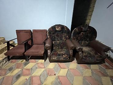 2ci el perde: Oturacaq dəstləri 4 dənə 2ci əl kreslo satılır, hamısı bir yerdə 50₼ — 1