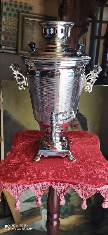 odun samovarları: Məhsul: Samovar (kömür/odunla işləyən klassik model) Təsvir: - Parlaq — 1