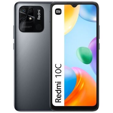телефон рассрочку: Xiaomi, Redmi 10C, Б/у, 128 ГБ, цвет - Черный, 2 SIM