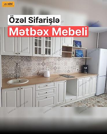 Sifarişlə mətbəx dəsti, Özü çəkən petlələr, MDF, Kredit yoxdur