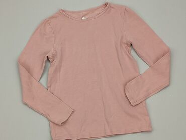 neonowa różowa bluzka: Bluzka, H&M, 8 lat, 122-128 cm, stan - Bardzo dobry