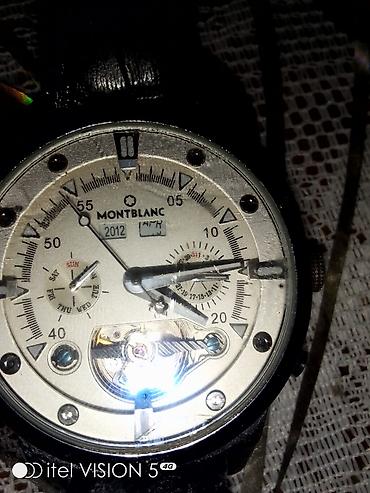 basak: Montblanc üslublu mexaniki qol saatı - Korpus: polad rəngli metal — 2