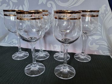 Čaše: Case kristal za vino Bohemija,rucni rad 60te.god. Case kristal,rucna na lalafo.rs — 9 Čaše: Case kristal za vino Bohemija,rucni rad 60te.god. Case kristal,rucna — 9