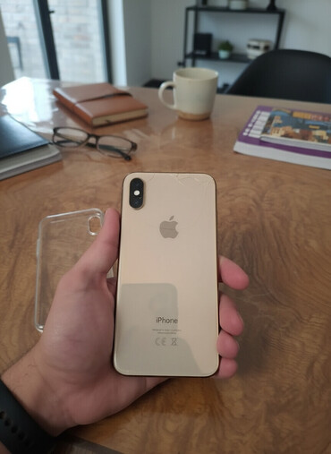 Apple iPhone: IPhone Xs, Qızılı, Qırıq — 1