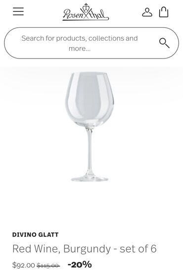 Čaše: Case vintaz,kristal Rosenthal divino za vino. Case komada 6 u — 3