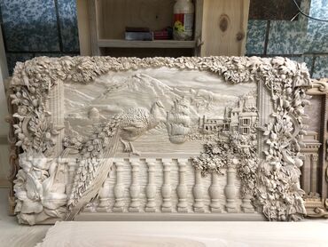 Панно: Резные панно из дерева - Материал: массив светлой породы (ясень/бук — 13