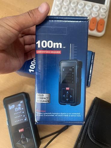 Рулеткалар жана алысты өлчөгүчтөр: Лазерный дальномер DIST 100 м Компактный электронный измеритель — 6