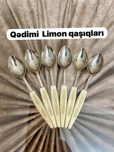 vilka: Qədimi süfrə dəsti – 6 ədəd vilka və 6 ədəd “limon qaşığı” — 2