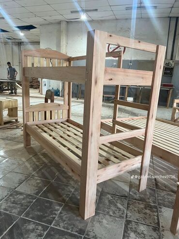 Mebel: Oğlan və qız üçün, Çarpayı, Matrassız, Siyirməsiz, Taxta