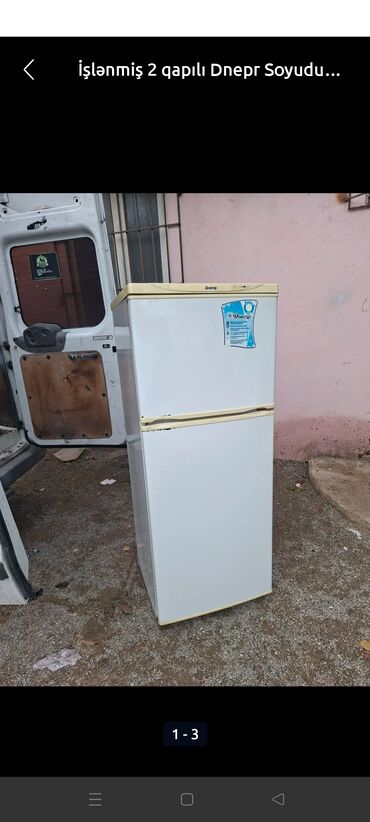 Plitələr və bişirmə panelləri: İki ədəd iki qapılı soyuducu 1) Dnepr markalı, kompakt ölçülü model -
