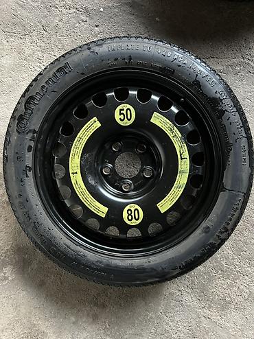 запаска на мерс 210: Колеса в сборе 155 / 70 / R 17, Лето, Б/у, Запаска, Легковые, Железные, отверстий - 5 — 1