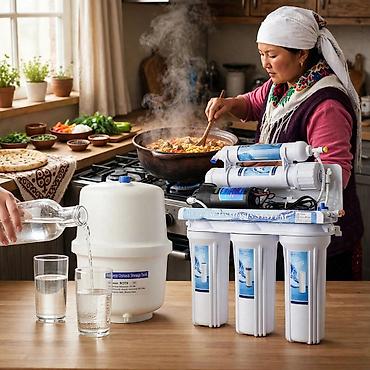 Домашняя система очистки воды «Reverse Osmosis System» с накопительным