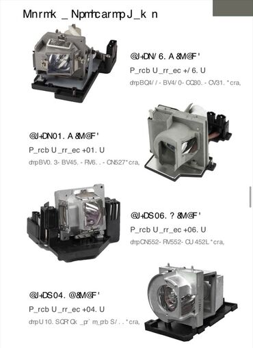 Lampalar: Məhsul: Proyektor üçün orijinal “bare bulb” lampalar Brendlər və — 12