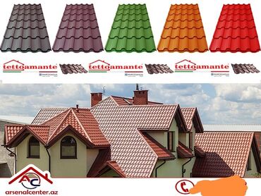 Çerepitsa: Metal dam örtükləri, rəng - Göy, Rayonlara çatdırılma, Pulsuz çatdırılma, Ünvandan götürmə, Zəmanətli, Kredit yoxdur — 2