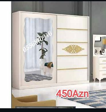 Paltar dolabları, qarderoblar: Yeni, 3 qapılı, Güzgülü, Ağ, Digər material, Açılan, Düz dolab — 6