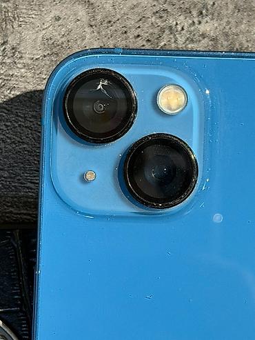 айфон за 1000: IPhone 13, Б/у, 128 ГБ, Blue Titanium, Защитное стекло, Чехол, Кабель, 75 % — 3