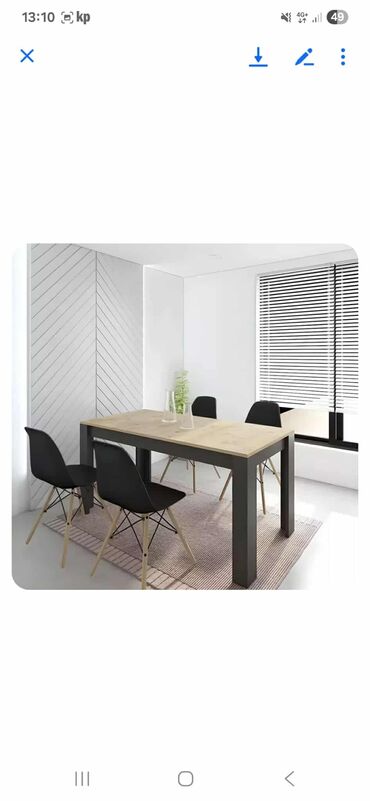 nameštaj od pruća: 07. Trpezarijski set Kadiz 21500din. Dimenzije stola: 152x72x76 cm