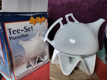 Čajnici: Cajnik nov sa stalkom,grejac,pun poreclan Nemacka. Cajnik pun — 2