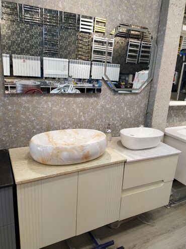 Металлопрокат: Oval formalı mərmər lavabo, vanna otağı üçün nəzərdə tutulmuşdur