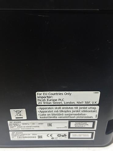 termal printer: Ricoh SP 202sn kserekopya və printer. İşləyir. Arxa krişkası yoxdurki — 2