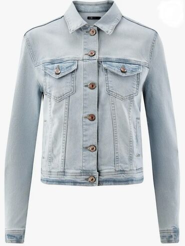 Джинсовые куртки: Джинсовая куртка, Классическая модель, Осень-весна, Укороченная модель, M (EU 38)