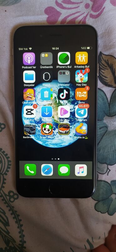 Apple iPhone: IPhone 6, 32 GB, Matte Silver, Barmaq izi