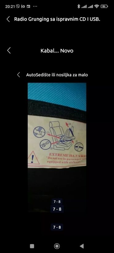 Autosedišta: Auto Sedište ili Nosiljka za dete LORELI ispravno do 13 kg univerzal — 5