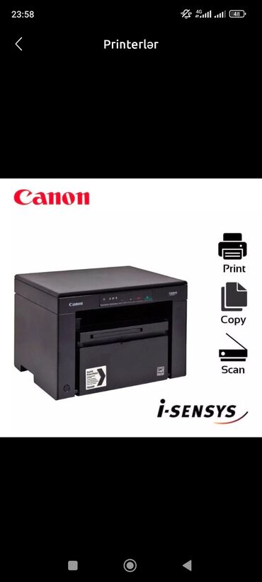 Printerlər: Canon. Printer cemi 1 hefte isleyib yenidi problemsizdi. Katrecde