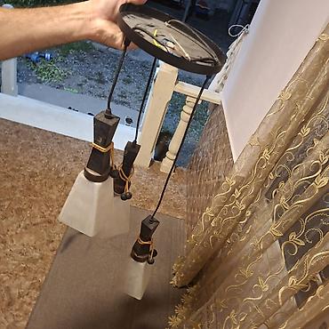bag isiqlari: Çılçıraq, 3 lampa, Metal — 2