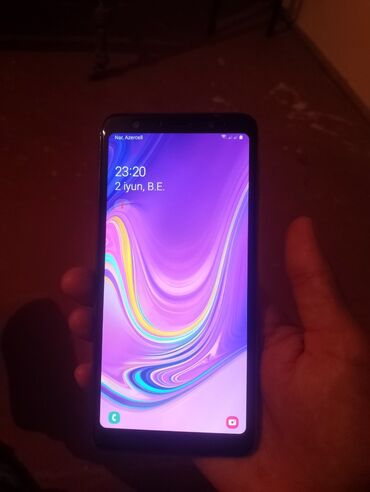 tv box s: Samsung Galaxy A7 2018, 64 GB, rəng - Narıncı, Barmaq izi