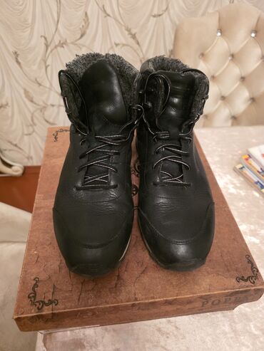 Botinkalar: Qış üçün kişi botları - Rəng: qara - Material: dərili üst hissə - — 2