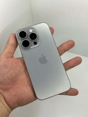 Apple iPhone: IPhone 15 Pro, Б/у, 256 ГБ, Natural Titanium, 87 %