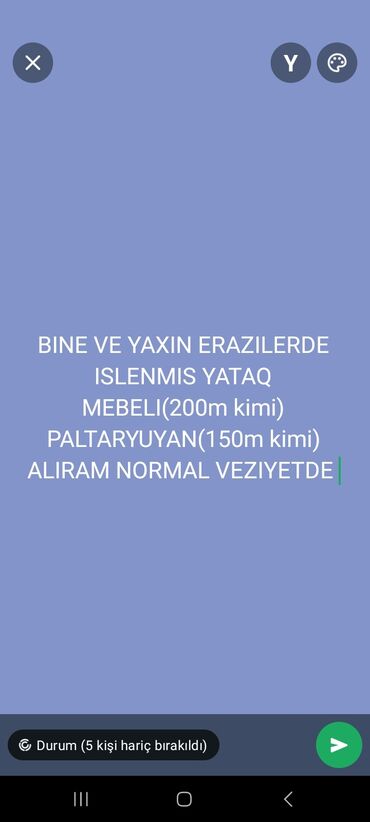 BİNƏ və yaxın ərazilərdə işlənmiş yataq mebeli və paltaryuyan alınır