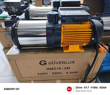 şaxda baba: GÜVENLUX HMC15-3M su nasosu - Güc: 0.5 HP - Gərginlik: 220V - Tezlik — 1