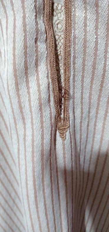 stradivarius s: Prugasta lagana tunika/kimono u bež i krem tonovima. - Kroj: komotan — 2