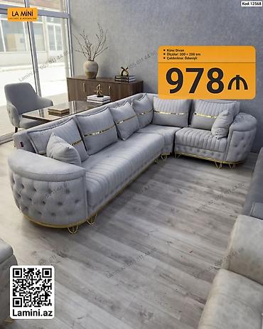 divan pufik: Məhsul: Künc divan Ölçülər: 300 × 200 sm Çatdırılma: Ödənişli — 1
