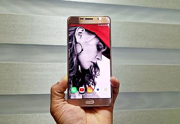 note 14: Samsung Galaxy Note 5, Б/у, 64 ГБ, цвет - Золотой, 1 SIM — 2