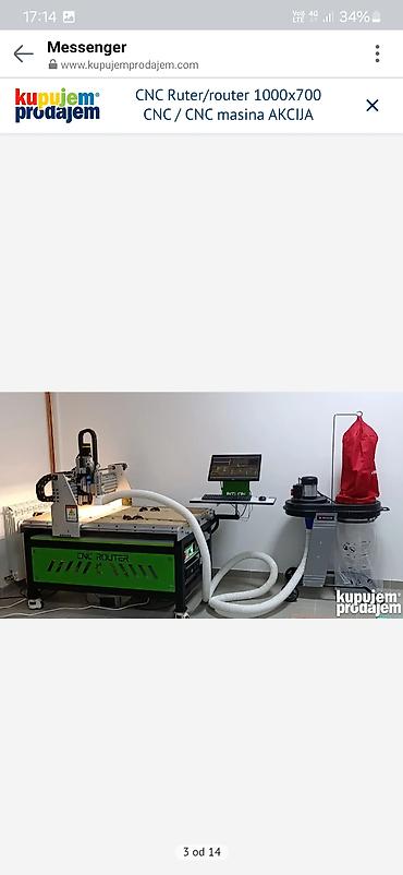 Glodala: CNC ruter/router 1000 x 700 – CNC mašina - Radna površina: 1000 x 700 — 8