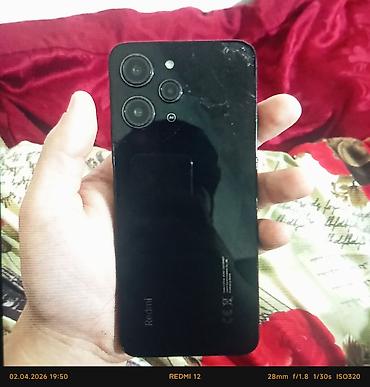 samsunq 12: Redmi 12, 256 GB, rəng - Qara, Barmaq izi — 1