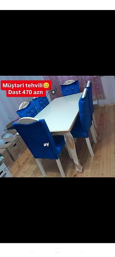 Masalar və oturacaqlar: Masa stol stul desti — 1
